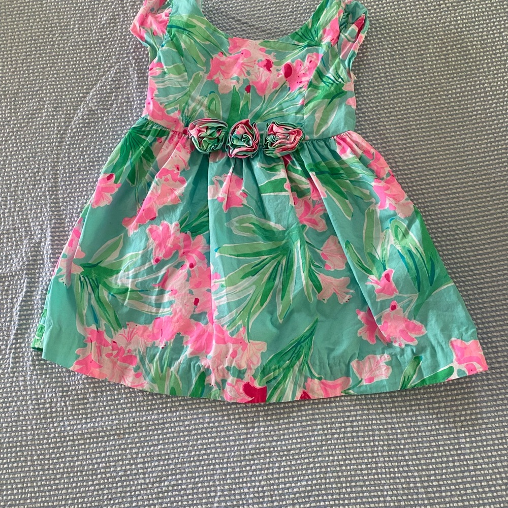 Lilly Pulitzer Pink and Green Sleeveless Sundress